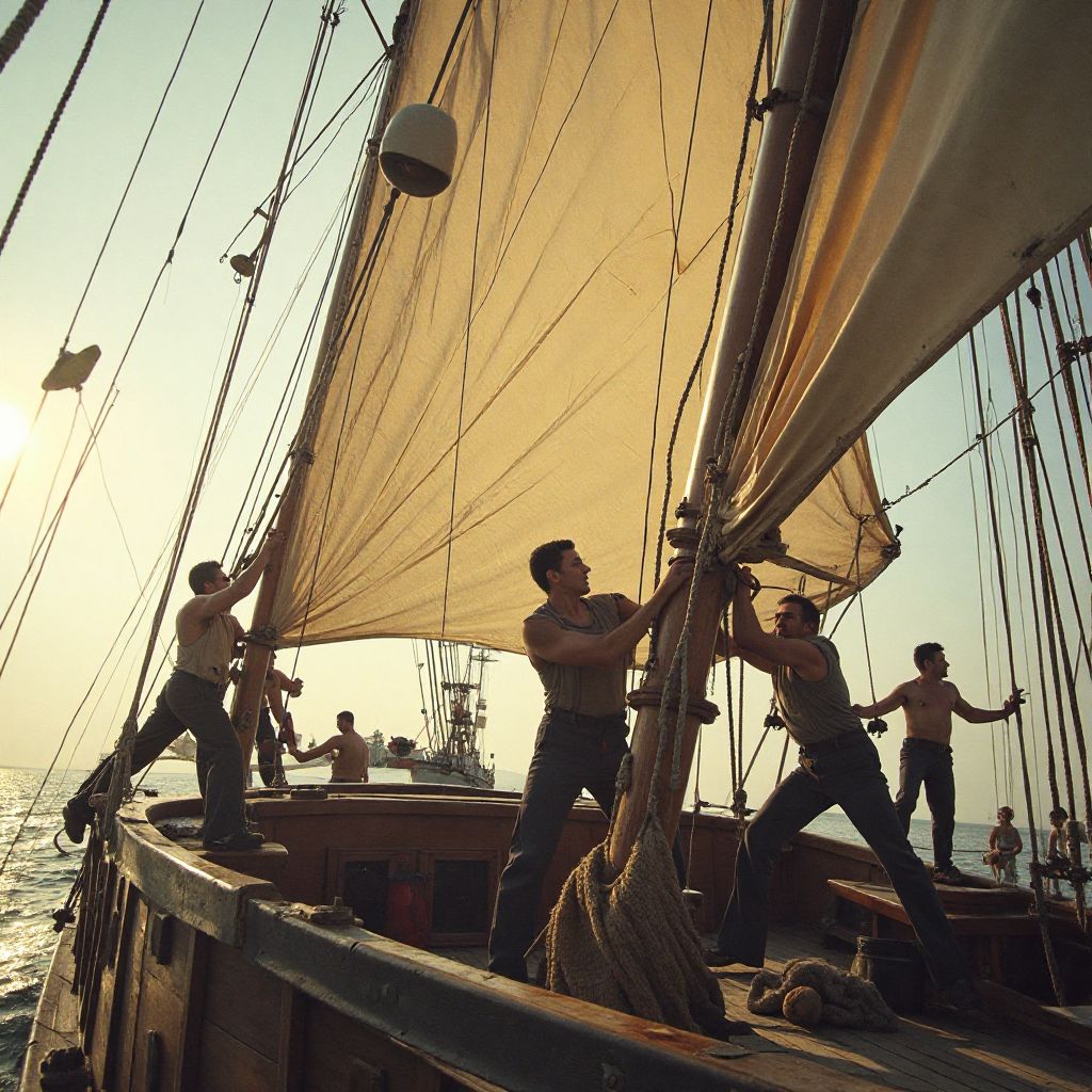 Traditional sail handling techniques
