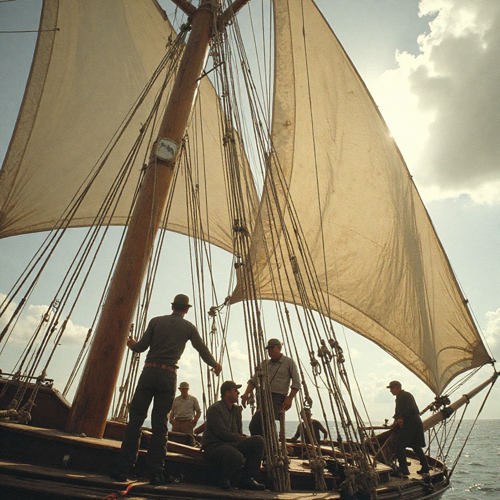Traditional sail handling techniques